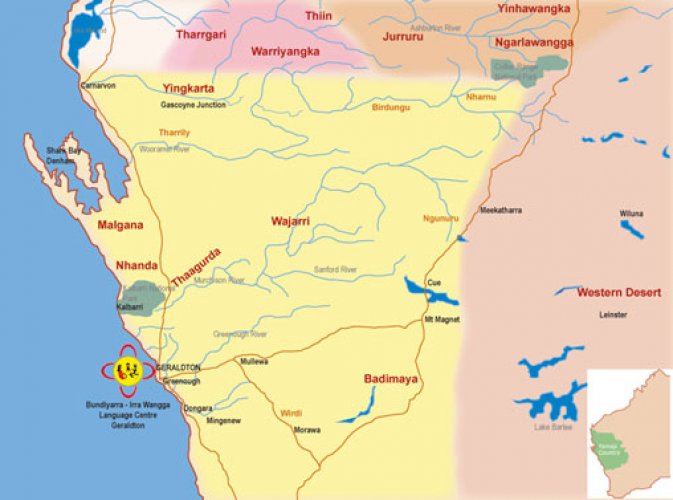 Bundiyarra - Irra Wangga Language Map